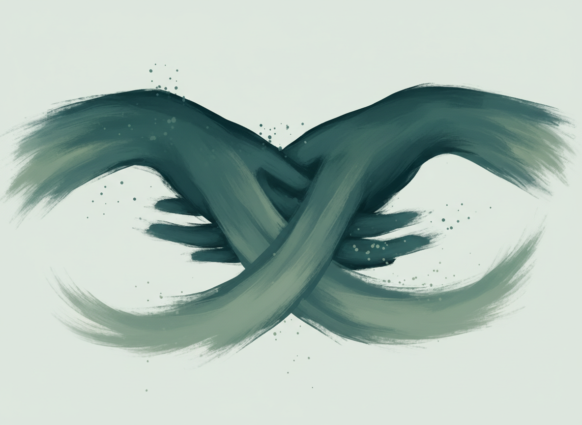 Gentle abstract artwork symbolizing support and connection